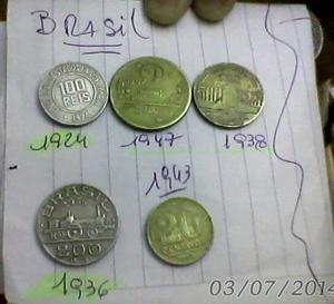 monedas antiguas Brasil - precio unitario