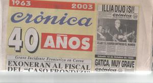 Diario Crónica 40 Aniversario  Ideal Para