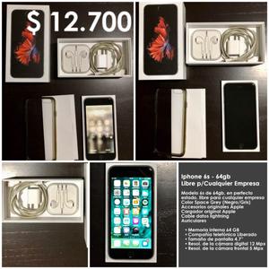 Iphone 6s - 64gb, Libre Para Cualquier Empresa, Impecable!