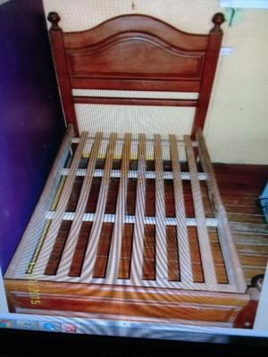 Vendo cama.de.algarrobo de 1 plaza