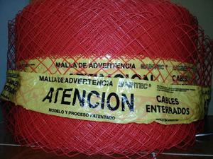 MALLA DE ADVERTENCIA naranja 30cm x 100mts para cables