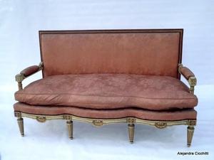 ANTIGUO SILLON LUIS XVI rosa