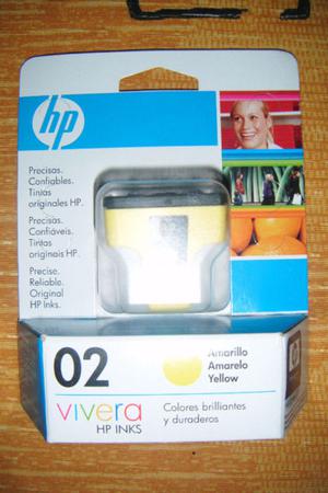 Cartucho para impresora HP 02, amarillo. Muy buen precio!!!
