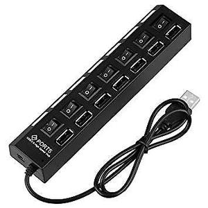 Hub Usb Multiplicador 7 Puertos Usb Con Switch