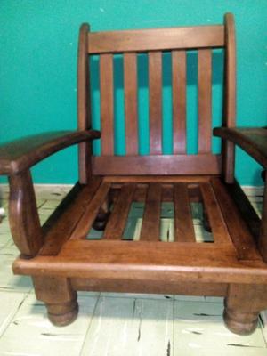 Juego de sillon de algarrobo rebajado