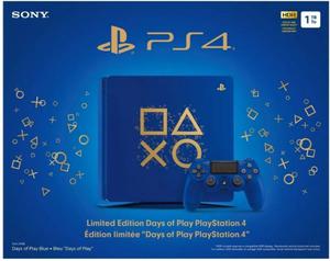 Sony Ps4 Slim 1Tb Azul Edicion Limitada Days Of Play * Cap y