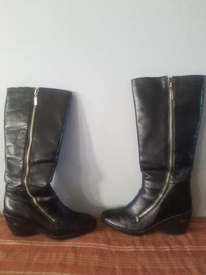 VENDO BOTAS HUSH PUPPIES N°37 CAÑA ALTA CUERO