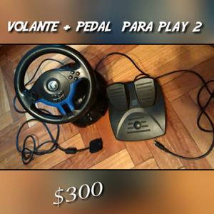 Volante mas pedal para play 2 usado