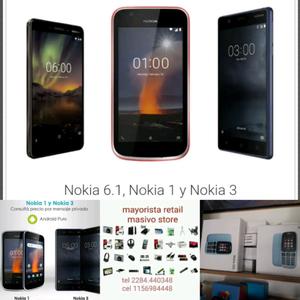 Nuevo Nokia 1 Nokia 3 Nokia 6.1 oficial distribuidor