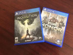 JUEGOS PS4 Dragon Age Inquisition + For Honor
