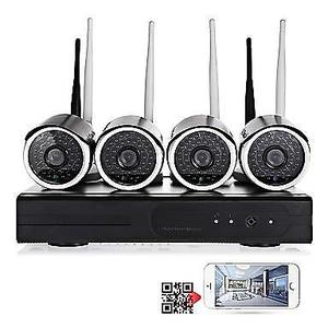 Kit Cámara Seguridad NVR Wireless x4 Inalámbrico NUEVO