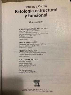 Libro Patologia estructural y funcional. Robbins