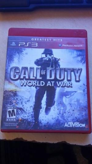 Vendo Call of Duty Worl at War para PS3.