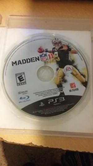 Vendo Madden NFL 11 para PS3.