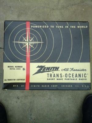 antigua caja radio zenith trans oceanic