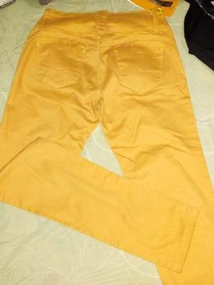 vendo pantalon dromedar color mostaza talle 36 sin uso