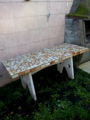 ART 244. ¡ OPORTUNIDAD! MESA DE CEMENTO ANTIGUA DE JARDIN