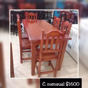 Juegos de comedor en cuotas mensuales