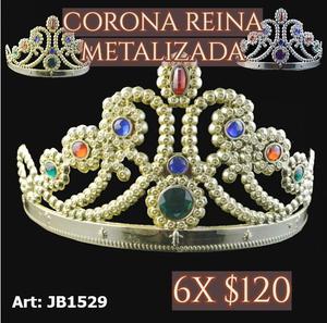 corona rey y reina metalizadas