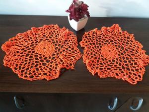 Carpetitas Crochet Vintage Color Naranja