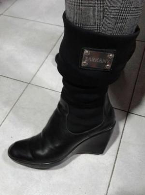 VENDO BOTAS CAÑA ALTA DE CUERO Y NEOPRENE “SARKANY”,