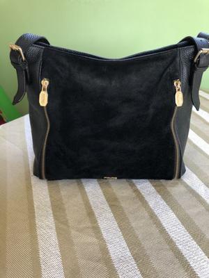 Cartera cuero negra Prune