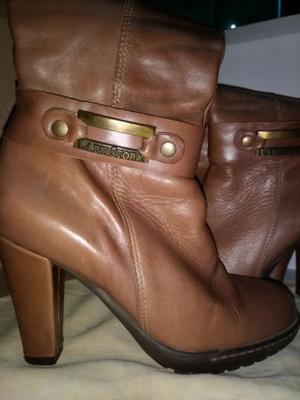 BOTAS DE CUERO LADY STORK nro. 37. COMO NUEVAS