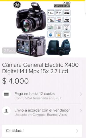 CAMARA DIGITAL GENERAL ELECTRIC X Mpx
