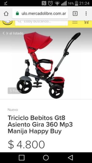 Triciclo GTS gt8 Bebitos