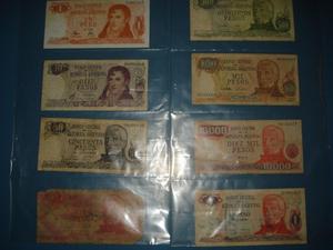 lote de billetes argentinos (x8)