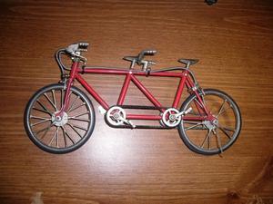 Bicicleta Antigua De Adorno Vitage, En Tandem, Metalica