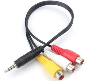 Cable Con Plug 3.5 Mm A 3 Rca Hembra Audio Video