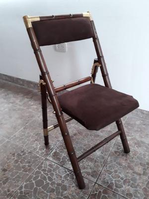 Juego de sillas de madera plegable 4 unidades
