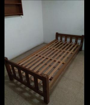 Liquido cama de madera 1plaza