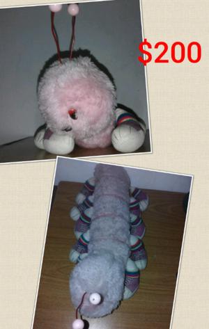 Peluche ciempies rosa