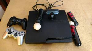 Playstation 3 / 2 joysticks/ cam y 3 moves