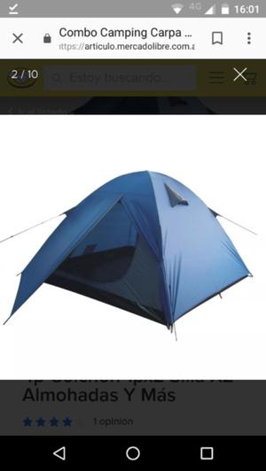 Carpa iglú para 4 personas + 1 bolsa de dormir