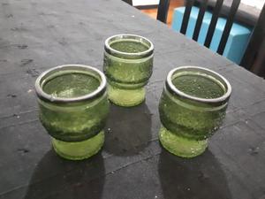 Chupitos verdes vidrio vasitos usados