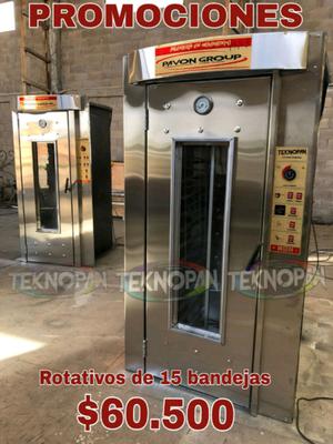 Horno rotativo de 15 bandejas.panadero