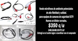 Microfonos para camaras de seguridad CCTV