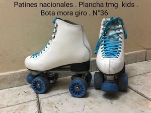 Patines Nacionales - Plancha Tmg Kids. Bota Mora Giro. Nro.