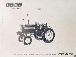 Manual de mantenimiento tractor Fiat 780 importado