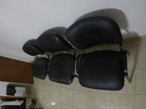 VENTA 3 SILLAS DE OFICINA NEGRAS