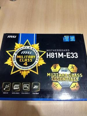 Motherboard Msi H81m E33