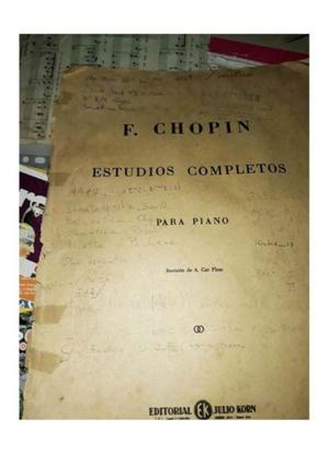 partitura de libreo de los estudios completos de CHOPIN