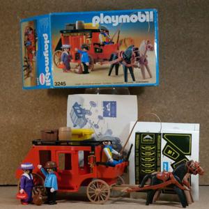 playmobil diligencia con 3 personajes