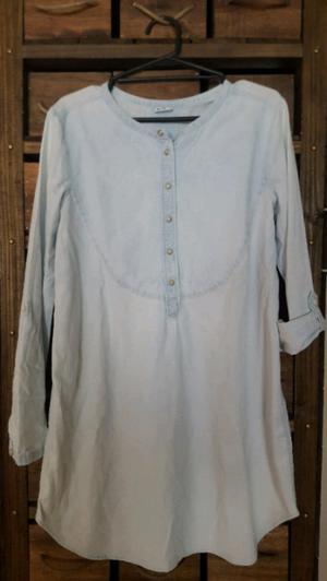 Camisa color jean clarito (celeste)