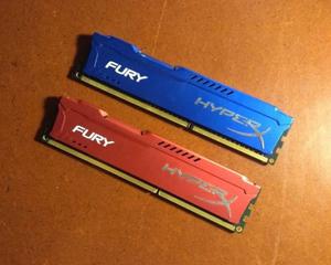 Memoria Ram 8gb (2x4) DDR3 Kingston Hyperx Fury mhz