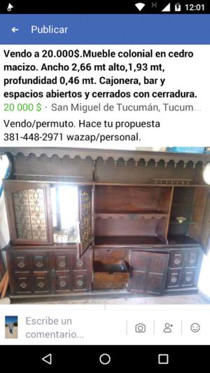 Vendo mueble estilo colonial