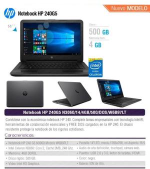 notebook HP 14" intel windows 10